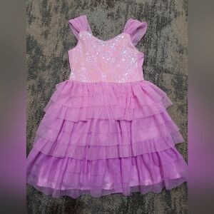 Like New Girls Sequined Ruffle Dress